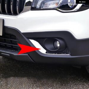 スズキ SX4 S-CROSS SX4 クロスオーバー 2016-21 フロント フォグライト ランプ クローム トリム カバー ガーニッシュ 7 - Left and Right