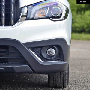 スズキ SX4 S-CROSS SX4 クロスオーバー 2016-21 フロント フォグライト ランプ クローム トリム カバー ガーニッシュ 7 - Only left side