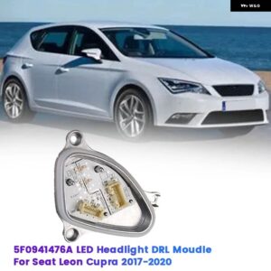 フロント LED ヘッドライト DRL モジュール セアトレオンキュプラ 2017-2020 デイタイム ランニング光源 ユニット - Silver-Right