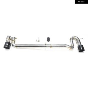 1セット デュアルカーボン排気先端 VW CC ダブルアウトマフラー先端ステンレス 排気先端排気 システム ノズル - black