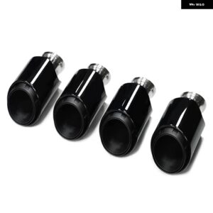 4ピース クワッド排気先端 カイエン 958 2011-2014 マフラー先端ステンレス テール パイプ ノズル - Black A