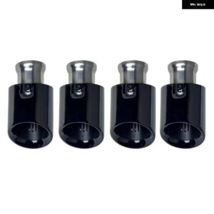4ピース クワッド排気先端 カイエン 958 2011-2014 マフラー先端ステンレス テール パイプ ノズル - Black B