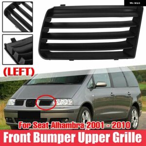 フロント右フロントバンパー グリル フロントバンパー 吸気 グリル 7M785365401C シートアルハンブラ 7メートル 2001-2010 - Left