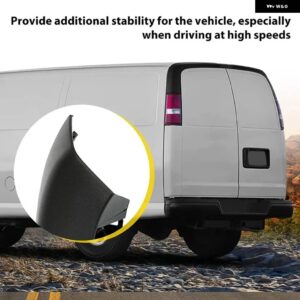 EXPRESS SAVANA 2003-2021 用リア 外装 運転席側 モールドアップリケ - BLACK LEFT