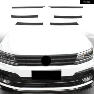 ティグアン MK2 2016-2021 フロントバンパー メッシュセンター グリル モールドストリップカバー トリム - Matte Black
