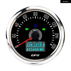 85MM GPSスピード メーター GPS アンテナ 7色 バックライトデジタル LED ランニング距離計ゲージ 12V24V 車ボートマリン - Color A 0160MPH