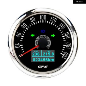 85MM GPSスピード メーター GPS アンテナ 7色 バックライトデジタル LED ランニング距離計ゲージ 12V24V 車ボートマリン - Color A 0200KMH