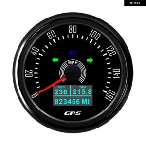 85MM GPSスピード メーター GPS アンテナ 7色 バックライトデジタル LED ランニング距離計ゲージ 12V24V 車ボートマリン - Color B 0160MPH