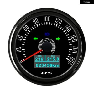 85MM GPSスピード メーター GPS アンテナ 7色 バックライトデジタル LED ランニング距離計ゲージ 12V24V 車ボートマリン - Color B 0200KMH