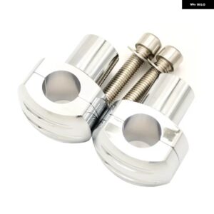 スズキ 25MM ハンドルバー クランプライザー アダプター マウント キット ハーレー クルーザー ホンダ ヤマハ カワサキ 用バー 1インチ - Chrome