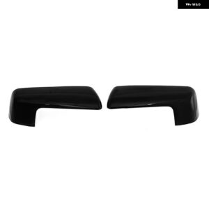 シボレー 1ペア サイドバックミラー カバー ハウジング シルバラード GMC シエラ 1500 2019-2022 クロームサイド ウイングドア - Glossy Black
