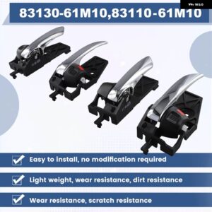 スズキ 4個 VITARA SX4 S-クロス車内ドアハンドル 83130-61M10 83110-61M10 - black