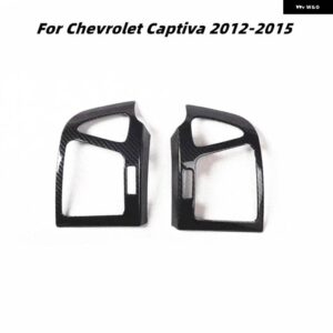 シボレー キャプティバ 2012-15 2個 カーボン ABS 車フロントエアコンアウトカバー トリム カーアクセサリー - carbon pattern