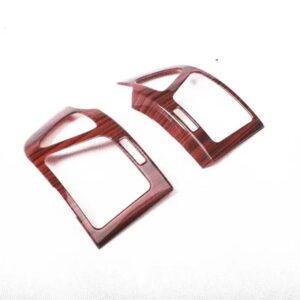 シボレー キャプティバ 2012-15 2個 カーボン ABS 車フロントエアコンアウトカバー トリム カーアクセサリー - Wood grain