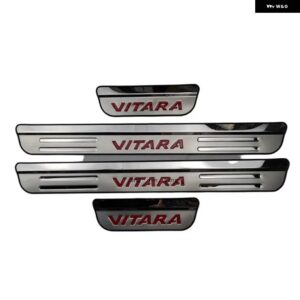 スズキ VITARA ドアドアシル ドアシル スカッフプレート ドアシル 補助 ドアプレートクロム スタイリング 品質 ステンレス - 2