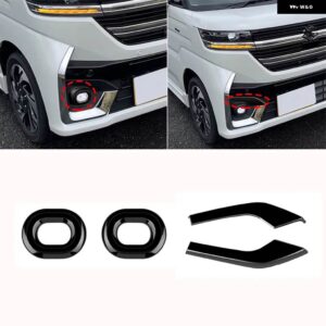 スズキ スペーシア カスタム MK54S MK94S 2024 ABS ブラック フロント フォグランプ サークル フレーム フォグランプ アイブ - ABS BLACK AB