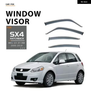 スズキ ウィンドウバイザー SX4 S-CROSS 06-2024 アクセサリーウェザーシールドウィンドレインガードアクセサリーブライトストリップ - SX4 hatchback