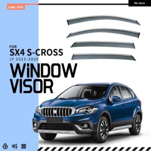 スズキ ウィンドウバイザー SX4 S-CROSS 06-2024 アクセサリーウェザーシールドウィンドレインガードアクセサリーブライトストリップ - S-CROSS MK2-JY 2013