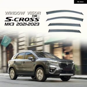 スズキ ウィンドウバイザー SX4 S-CROSS 06-2024 アクセサリーウェザーシールドウィンドレインガードアクセサリーブライトストリップ - SX4 S-CROSSMK3 2021