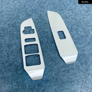 スズキ ソリオ/ソリオ バンディット 2021 2022 ステンレス 製フロントドア アームレスト ウィンドウリフト ボタン ガラス コントロール - ss silver