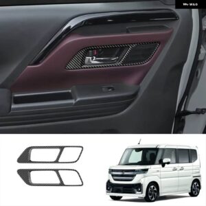 スズキ スペーシア/スペーシア カスタム MK54S MK94S 2024 カーボンフロントドアインナーハンドル内側 PANLE フレーム カー - ABS carbonfiber