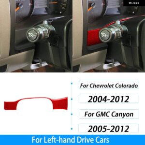 シボレー コロラド GMC キャニオン 2004-2012 カーボン ダッシュボード スピード メーター パネル カバー カー インテリア アクセ - red carbon fiber
