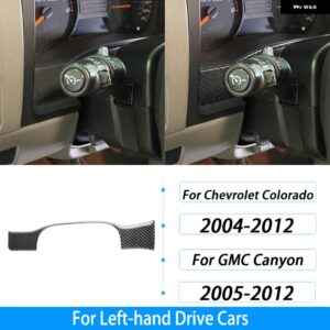 シボレー コロラド GMC キャニオン 2004-2012 カーボン ダッシュボード スピード メーター パネル カバー カー インテリア アクセ - Black Carbon Fiber
