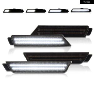 シボレー 4個 スモーク レンズ 車フロントリア LED サイド マーカーライト カマロ 2010-2015 - white light