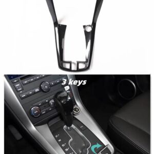 シボレー キャプティバ 2012-15 車室内 装飾 アクセサリーセンター コンソール ギア ボックス パネル ステッカー 木目 - 3 key Carbonpattern