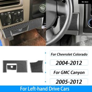 シボレー コロラド GMC キャニオン 2004-2012 カーボンドライバー ダッシュボード パネル トリム セットカー インテリア アクセサリ - Black Carbon Fiber