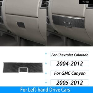 シボレー コロラド GMC キャニオン 2004-2012 カーボン副パイロット 収納 ボックス パネル カバー トリム セットカーアクセサリー - Black Carbon Fiber