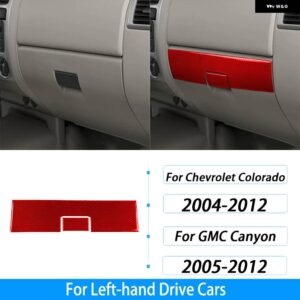 シボレー コロラド GMC キャニオン 2004-2012 カーボン副パイロット 収納 ボックス パネル カバー トリム セットカーアクセサリー - red carbon fiber
