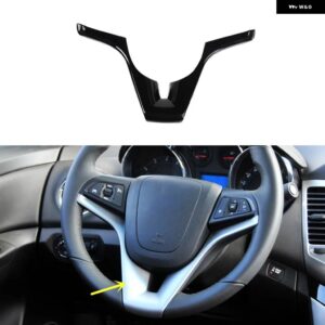 シボレー クルーズ 2009-14 プラスチック グロスブラック スタイル 装飾 アクセサリー インテリア トリム ステッカー - TypeA Steering wheel