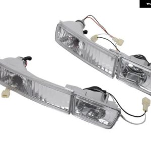 4ピース フォグライト フォグランプ フロント バンパー ランプ フォルクスワーゲン ゴルフ 3コンビネーションクリスタル フォグライト アンチ フォグライト - 1 Pair Clear