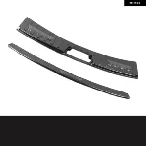 カーアクセサリー ジャガー I-PACE 2018-2022 ピュアエレクトリック リア バンパー プロテクター シル トランク トレッドプレート トリム バンパー - Black brushed A