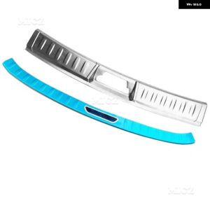 カーアクセサリー ジャガー F-PACE 2016 - 2024 リア バンパー プロテクター シル トランク トレッドプレート トリム バンパー - Silver Brushed A