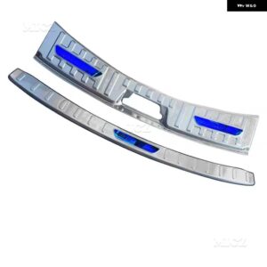 カーアクセサリー ジャガー E-PACE 2018-2024 リア バンパー プロテクター シル トランク トレッドプレート トリム バンパー プロテクション - Silver Brushed C