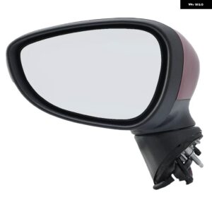 6ピンサイドミラー アセンブリ フォード フィエスタ MK7 2013-2017 パープル マゼンタ レッド ヒーター付き手動 折りたたみ ドアミラー カーアクセサリー - 1PC Left