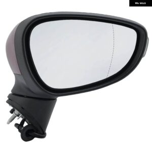 6ピンサイドミラー アセンブリ フォード フィエスタ MK7 2013-2017 パープル マゼンタ レッド ヒーター付き手動 折りたたみ ドアミラー カーアクセサリー - 1PC Right