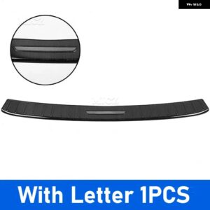 カーアクセサリー BMW X1 F49 F48 2016-2022 リア バンパー プロテクター シル トランク リアガード トレッドプレート カバー トリム - Black brushed A