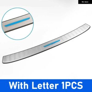 カーアクセサリー BMW X1 F49 F48 2016-2022 リア バンパー プロテクター シル トランク リアガード トレッドプレート カバー トリム - Silver Brushed A