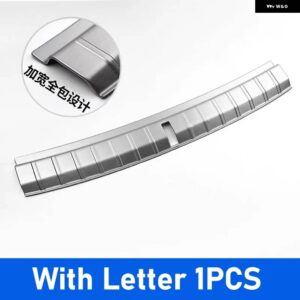 カーアクセサリー BMW X1 F49 F48 2016-2022 リア バンパー プロテクター シル トランク リアガード トレッドプレート カバー トリム - Silver Brushed C