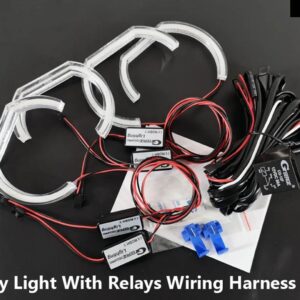 BMW 3シリーズ E92 E93 320I 323I 325I 330I 335I M3 超高輝度クリスタル DTM M4 スタイル LEDエンジェルアイ ハローリング デイライト - white in relay wire