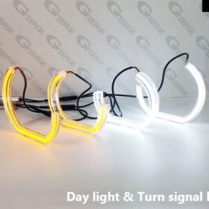 BMW 3シリーズ E92 E93 320I 323I 325I 330I 335I M3 超高輝度クリスタル DTM M4 スタイル LEDエンジェルアイ ハローリング デイライト - White Amber