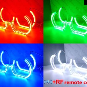 BMW 3シリーズ E92 E93 320I 323I 325I 330I 335I M3 超高輝度クリスタル DTM M4 スタイル LEDエンジェルアイ ハローリング デイライト - RGB RF BT APP