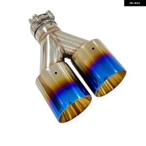 マフラー ステンレス エナメルテール パイプ カスタム 4 アウトレット Y字型デュアル出力大口径89MM 101MM - 63mm-101mm
