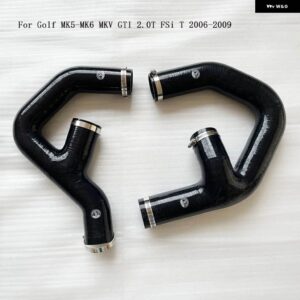 シリコンインタークーラー吸気 パイプ ホース ゴルフ MK5-MK6 MKV GTI 2.0T FSI T 2006-2009 ゴルフ R GTI 2.0T MK7 2015-2021 アウディ S3 8V - Golf MK5-MK6 Black