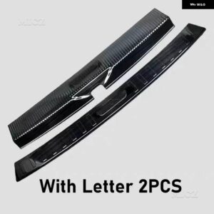 カーアクセサリー VW マルチバン T5/T6 2019-2023 リア スタイリング リアドア バンパー プロテクター シルプレート/ トランク トレッドプレート トリム - Black brushed A