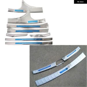 ドアシル スカッフプレート ウェルカムペダル スカッフプレート /ドアシル リア バンパー プロテクター シル カー スタイリング スバル フォレスター - E Silver