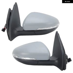 6ピンサイドドアミラー アセンブリ フォルクスワーゲン ゴルフ 6 MK6 2008 2009 2010-2013プライマー マニュアル 折りたたみ 式ウィングミラー - 1 Pair